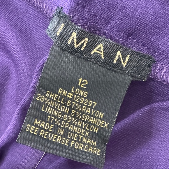 IMAN Purple Skinny Pants with Gold Accents NWT 12 - Picture 7 of 10